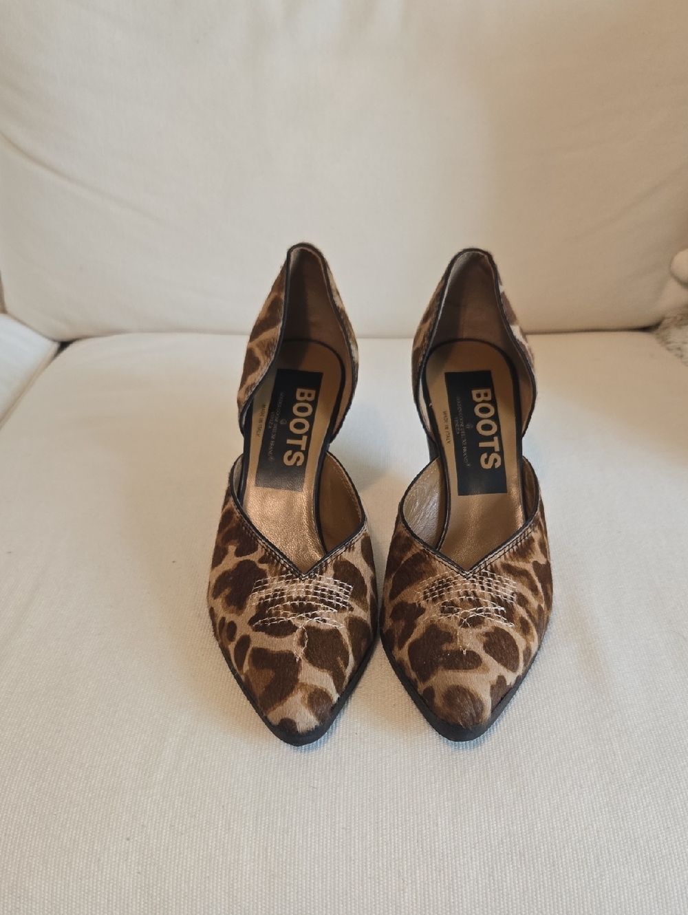 Golden Goose Calf Hair Leopard Heels - Picture 5 of 10